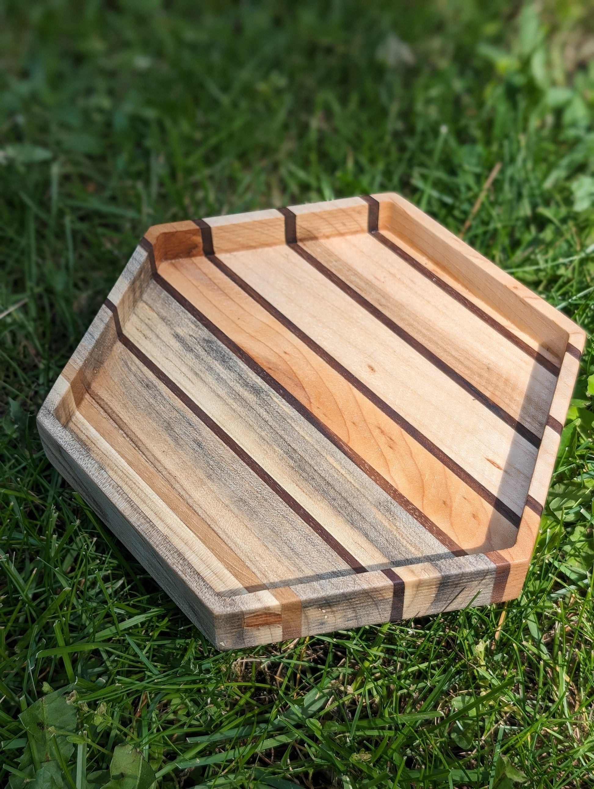 Vide-poche érable et noyer / Maple + Walnut Catch-All Tray