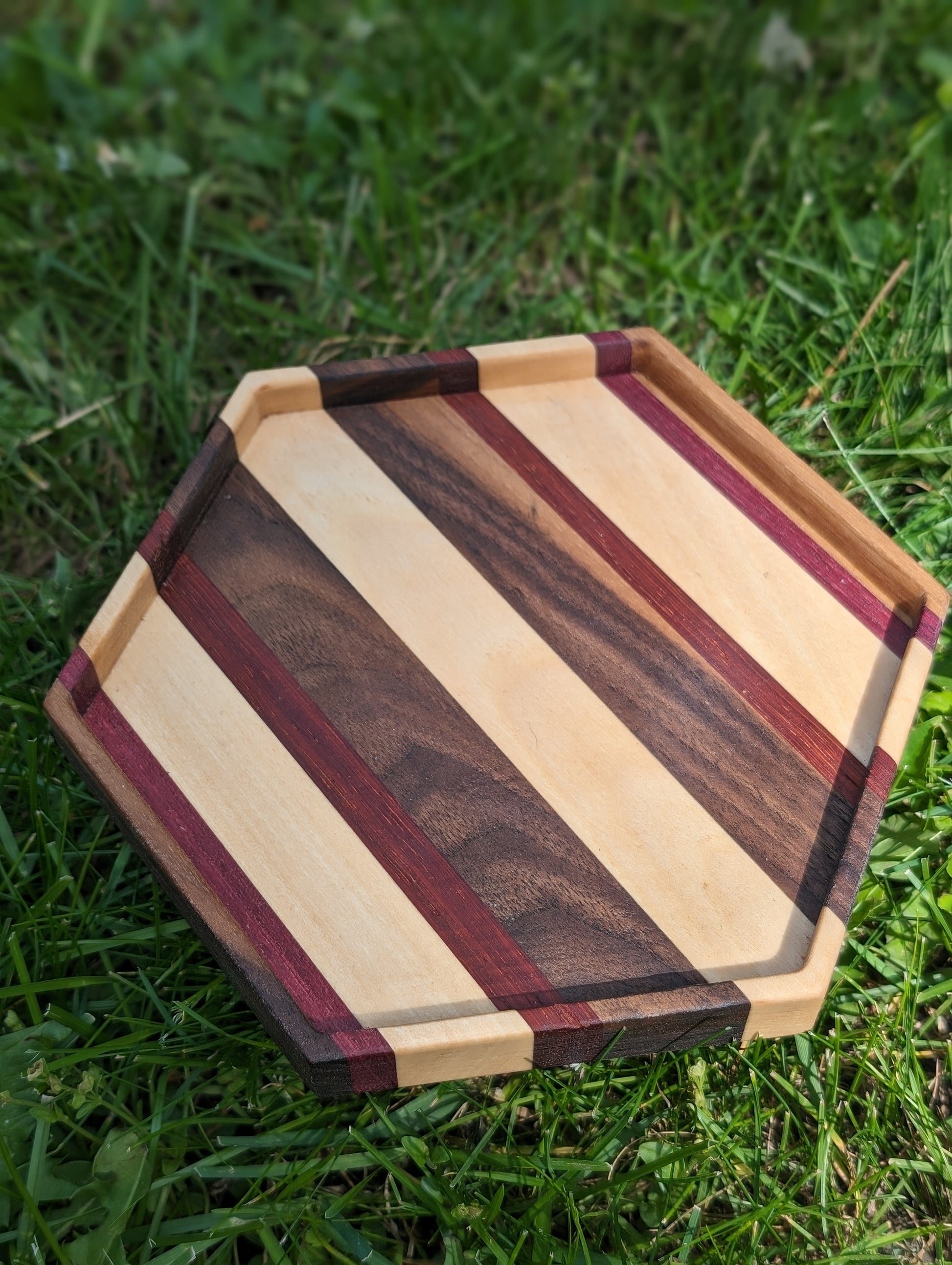 Vide-poche érable, noyer et padouk africain / Maple, Walnut + African Padauk Catch-All Tray