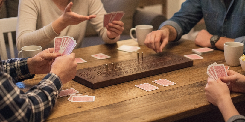 Planche de crible en noyer / Walnut Cribbage Board