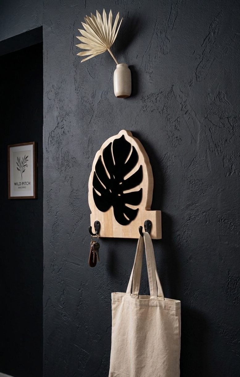 Support mural Monstera en érable / Maple Monstera Wall Support