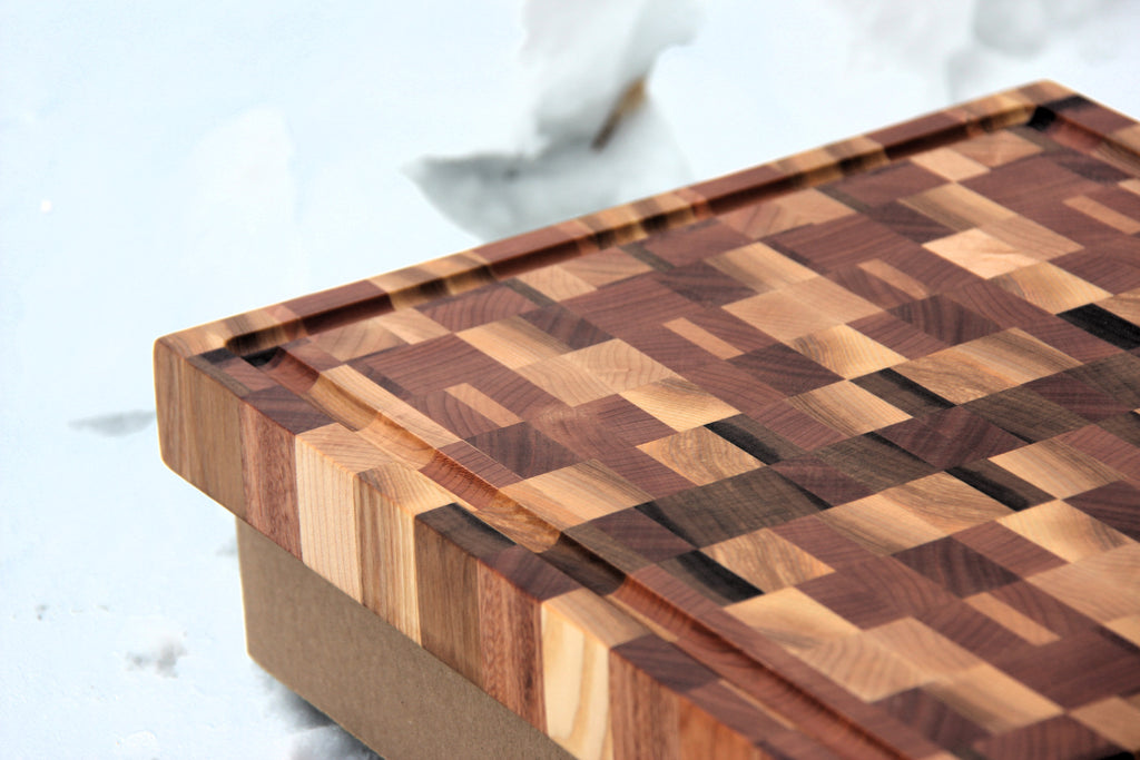 Planche à découper chaotique / Chaotic End Grain Cutting Board