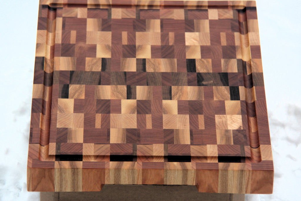 Planche à découper chaotique / Chaotic End Grain Cutting Board