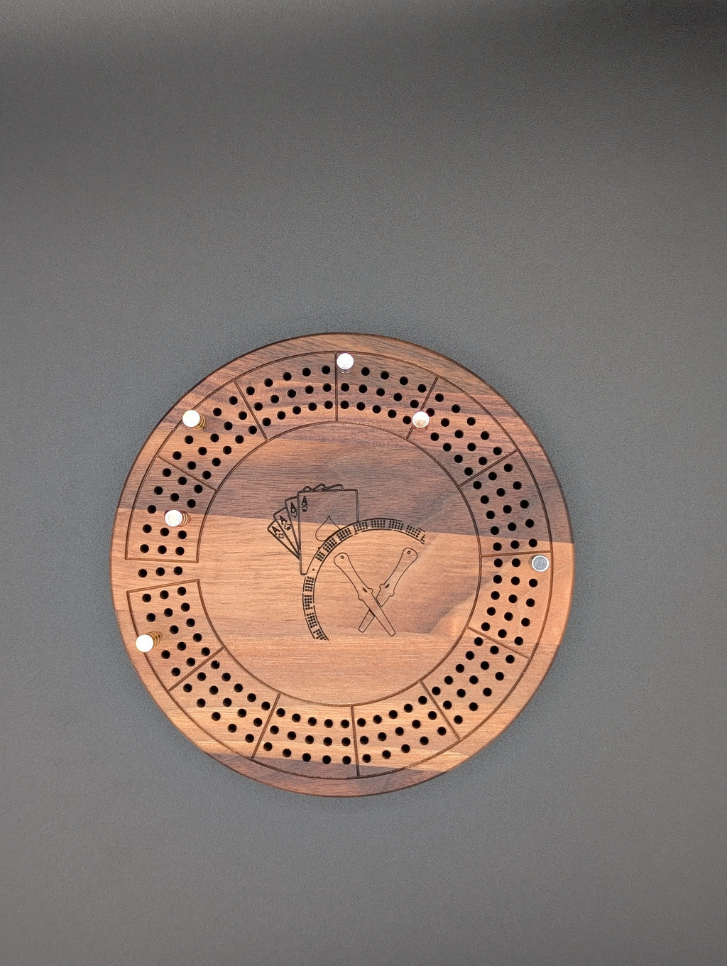 Mini planches de crible en noyer / Walnut Mini Cribbage Boards