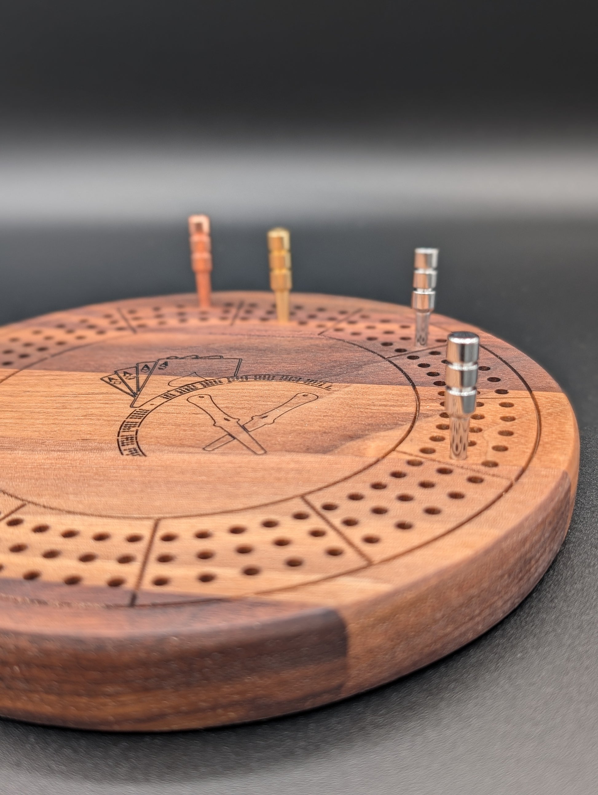 Mini planches de crible en noyer / Walnut Mini Cribbage Boards