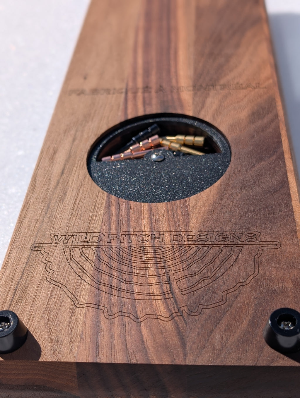 Planche de crible en noyer / Walnut Cribbage Board